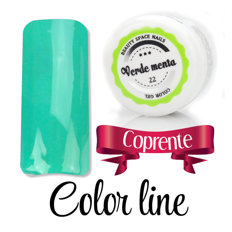 22 - Verde menta - Coprente - Gel UV Colorato - Color line - 5ml