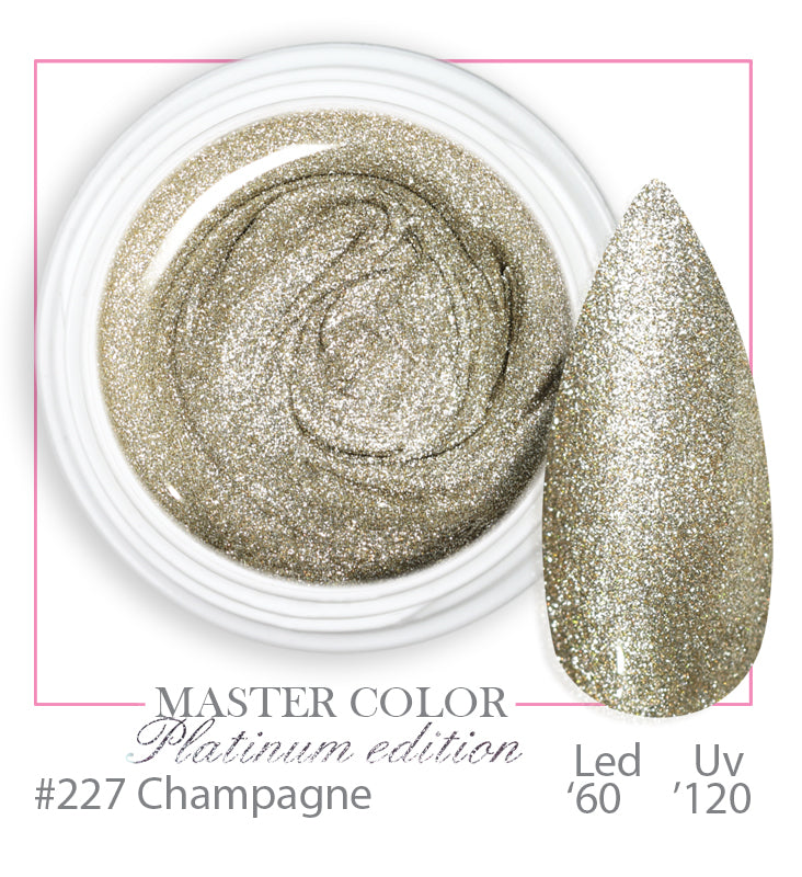 227 - Champagne - Platinum - Master Color - Gel color UV LED - 5ml