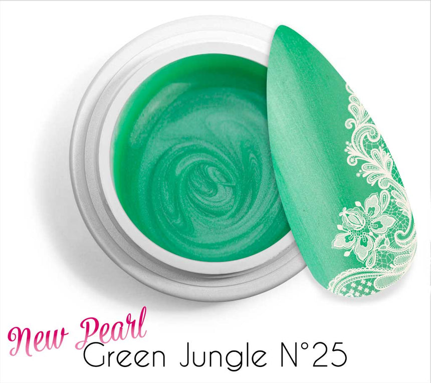 25 - Green Jungle - New Pearl Gel UV Colorato Perlato 5ml