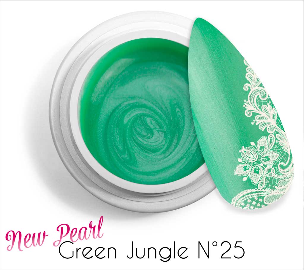 25 - Green Jungle - New Pearl Gel UV Colorato Perlato 5ml