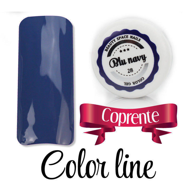 28 - Blu navy - Coprente - Gel UV Colorato - Color line - 5ml