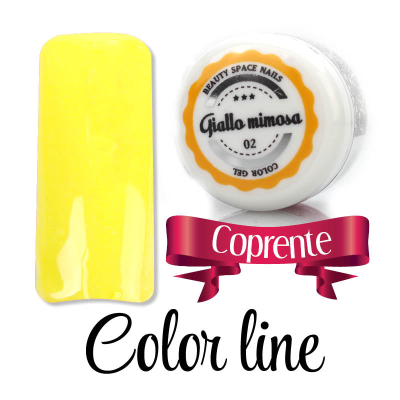 02 - Giallo mimosa - Coprente - Gel UV Colorato - Color line - 5ml