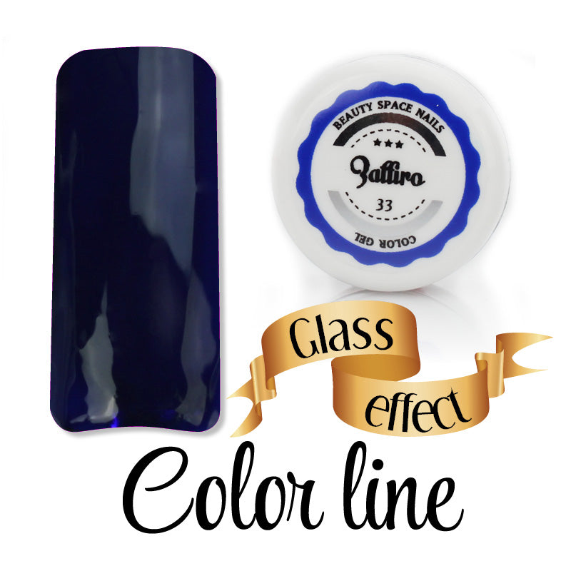 33 - Zaffiro - Glass Effect - Gel UV Colorato - Color line - 5ml
