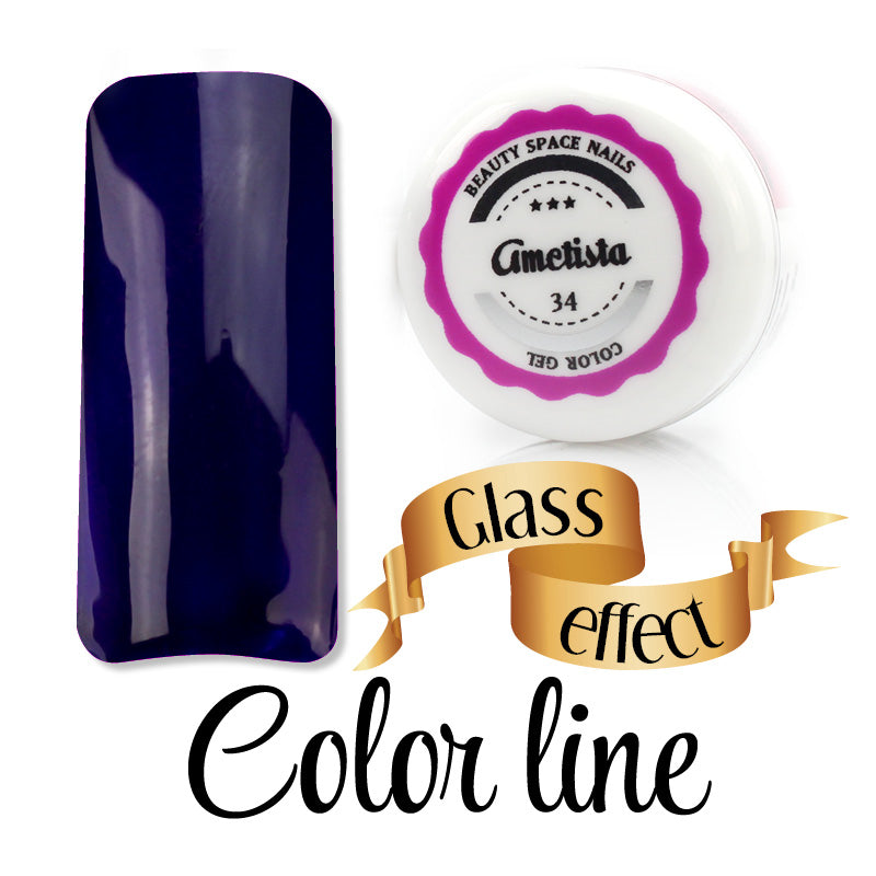 34 - Ametista - Glass Effect - Gel UV Colorato - Color line - 5ml