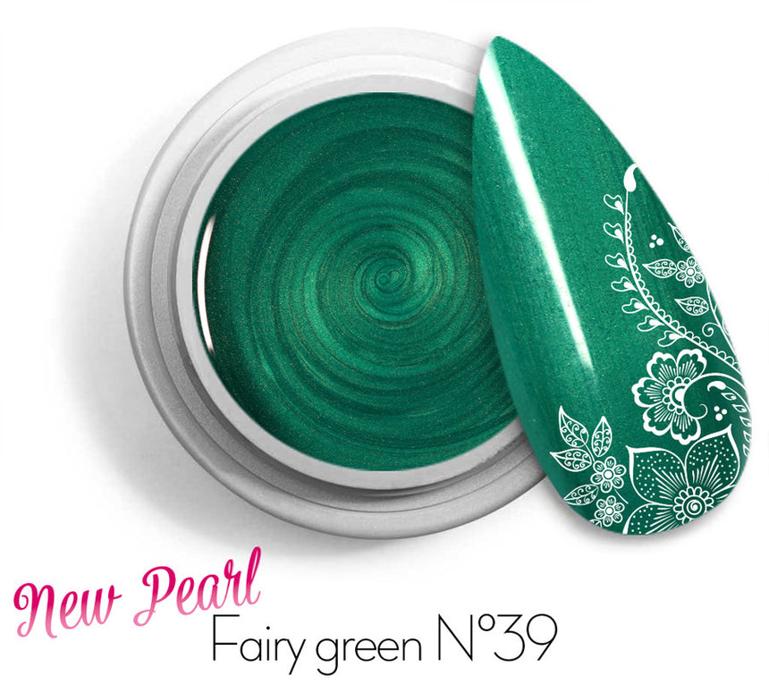 39 - Fairy green - New Pearl Gel UV Colorato Perlato 5ml
