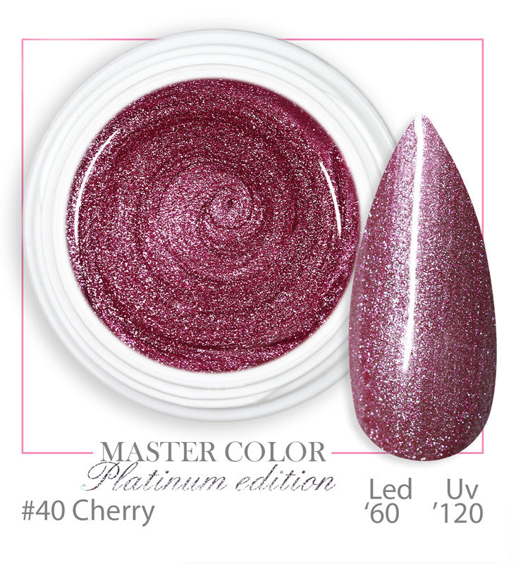 040 - PLATINUM CHERRY - Master Color "PLATINUM" - Gel color UV LED - 5ml