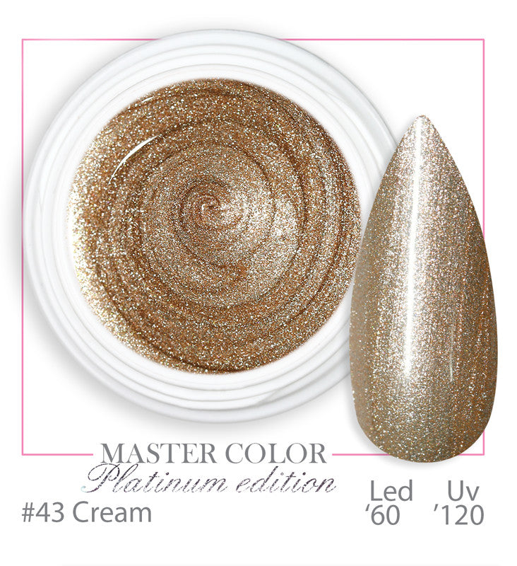 043 - PLATINUM CREAM - Master Color "PLATINUM" - Gel color UV LED - 5ml