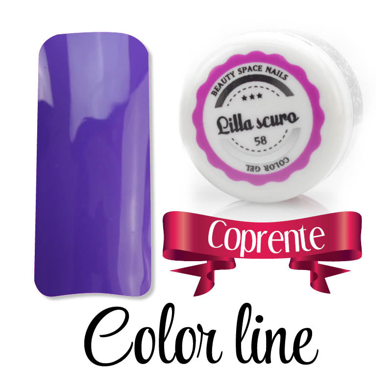 58 - Lilla scuro - Coprente - Gel UV Colorato - Color line - 5ml