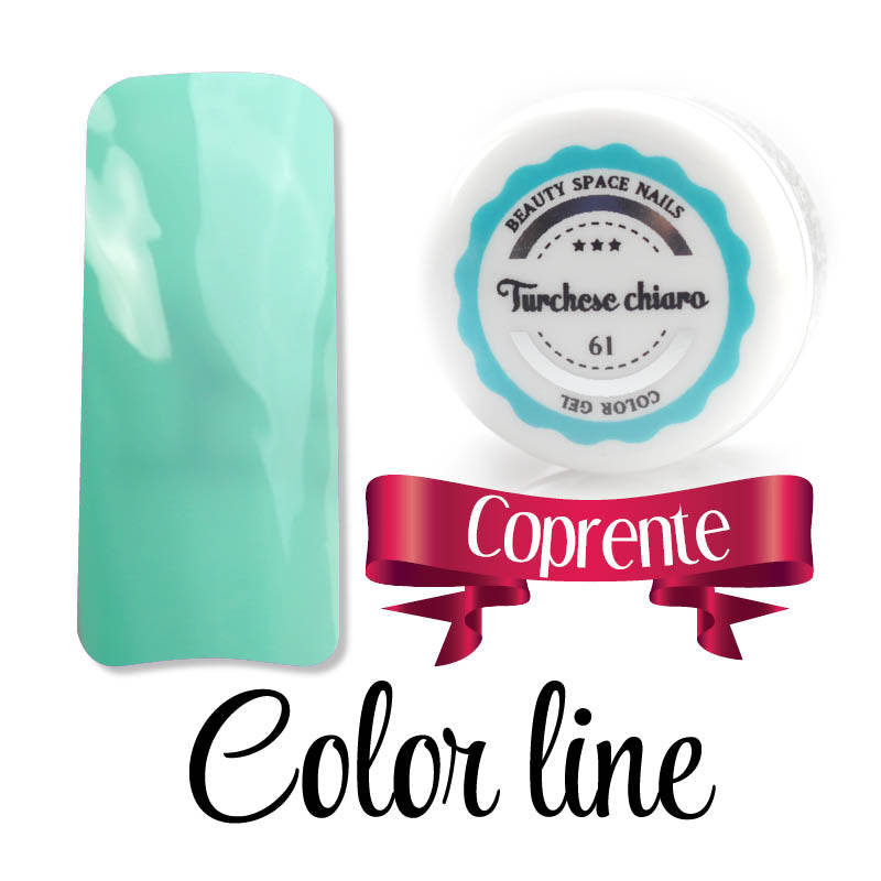 61 - Turchese chiaro  - Coprente - Gel UV Colorato - Color line - 5ml
