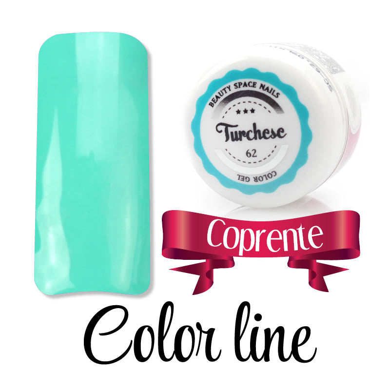 62 - Turchese  - Coprente - Gel UV Colorato - Color line - 5ml