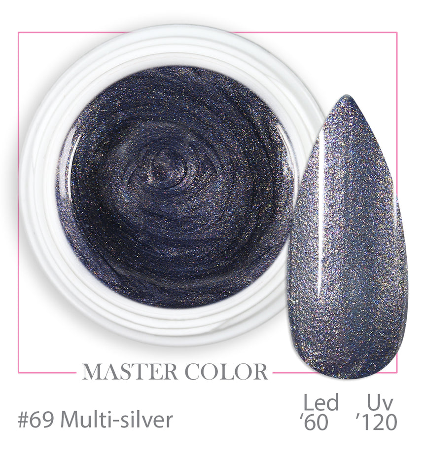 069 - Multi Silver  - Master Color - Gel color UV LED - 5ml