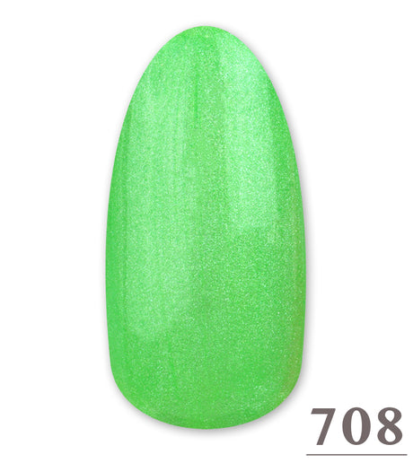 Smalto Gel Semipermanente Soak Off Light Green Fluo Pearl Ge 708 15ml