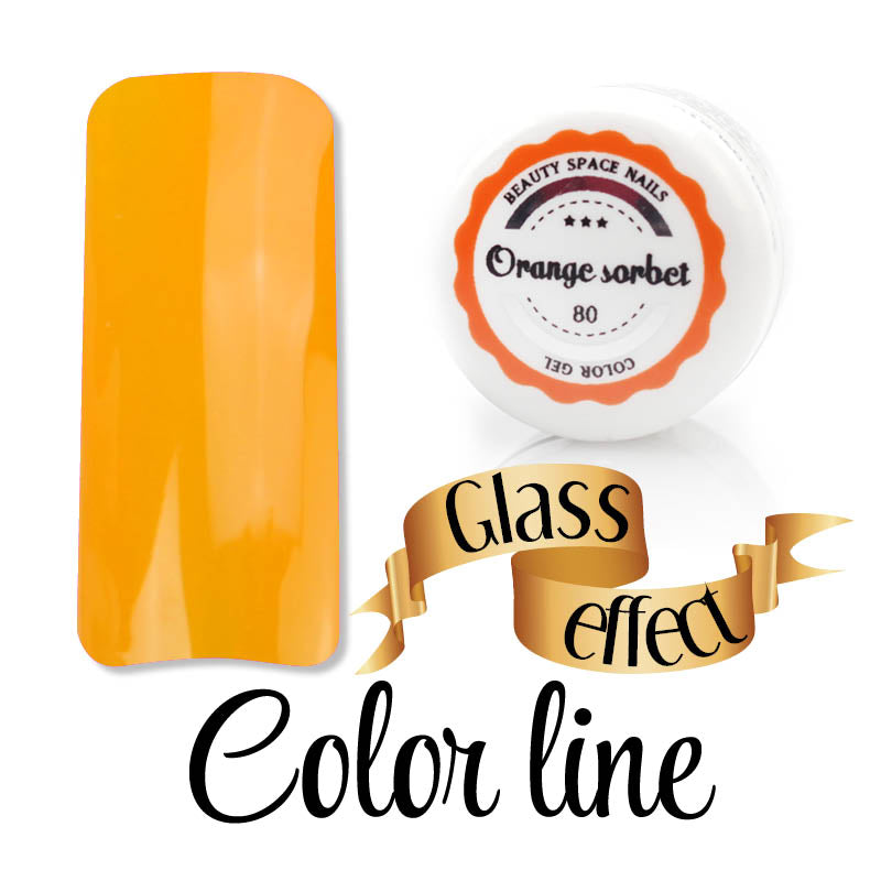 80 - Orange sorbet - Glass Effect - Gel UV Colorato - Color line - 5ml