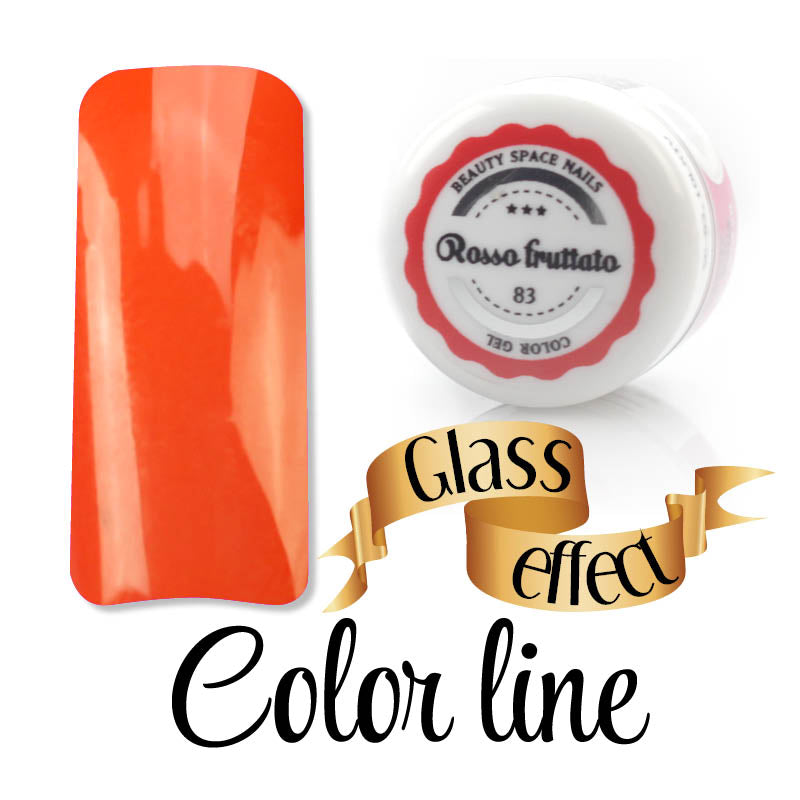 83 - Rosso fruttato - Glass Effect - Gel UV Colorato - Color line - 5ml