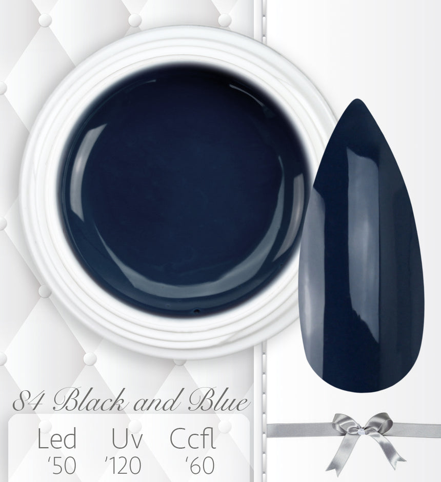 084 - Black and Blue - Super Color - Coprente UV - LED da 5ml