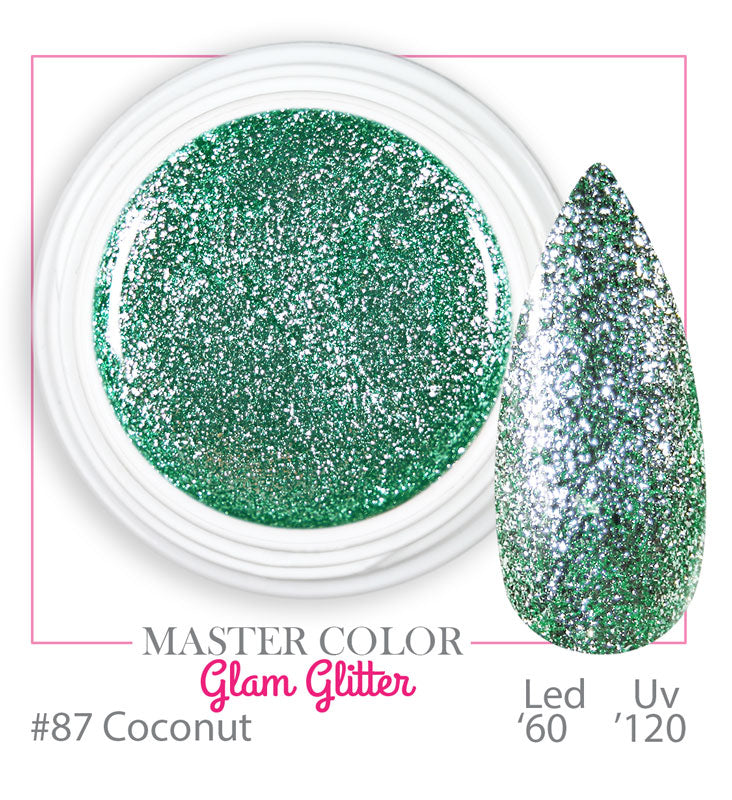 087 - Coconut - Glam Glitter - Master Color - Gel color UV LED - 5ml