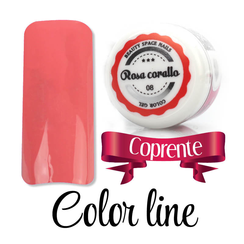 08 - Rosa corallo - Coprente - Gel UV Colorato - Color line - 5ml