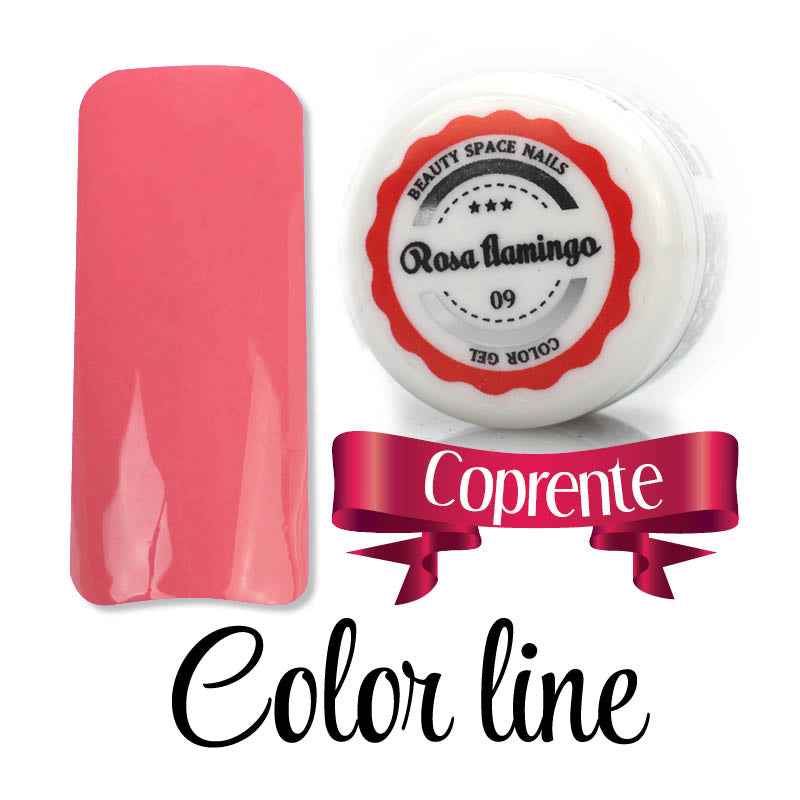 09 - Rosa flamingo - Coprente - Gel UV Colorato - Color line - 5ml