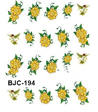 Stickers Adesivi Nail Art Water decals Flower Edition BJC-194