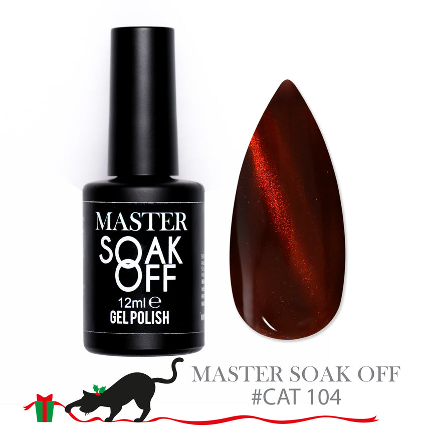 C 104 - Red Cat eye - Master Color Soak Off 12 ml