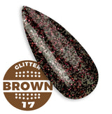 Gel color Glitter trasparente effetto vetro UV e Led 5ml - BROWN 17