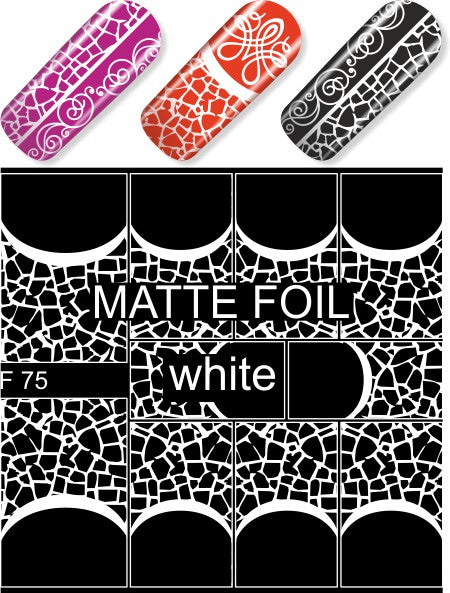 Stickers Nail art Water decals french White