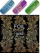 Water decals Metal oro con rose