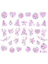 Stickers Adesivi Nail Art Water decals  Natalizi lila decore