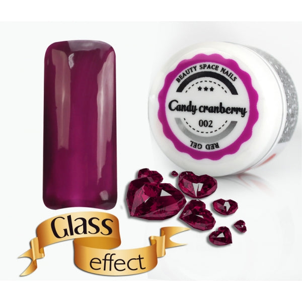 Gel UV Colorato - Red Line - 002 - Candy Cranberry - Glass Effect - 5ml