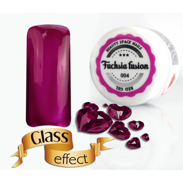 Gel UV Colorato - Red Line - 004 - Fuchsia Fusion - Glass Effect - 5ml