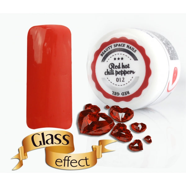 Gel UV Colorato - Red Line - 012 - Red Hot Chili Peppers - Glass Effect - 5ml