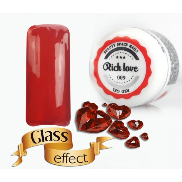 Gel UV Colorato - Red Line - 009 - Rich Love - Glass Effect - 5ml