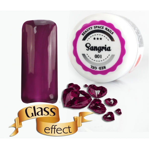 Gel UV Colorato - Red Line - 001 - Sangria - Glass Effect - 5ml