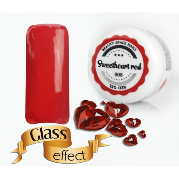 Gel UV Colorato - Red Line - 008 - Sweetheart Red - Glass Effect - 5ml