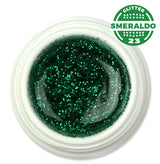 Gel color Glitter trasparente effetto vetro UV e Led 5ml - SMERALDO 23