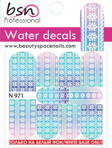 Stickers Adesivi Nail Art Water decals  Natalizi snow design