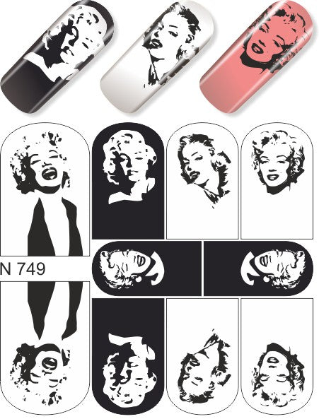 Stickers Adesivi Nail Art Water decals Marilyn Monroe