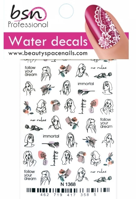 Stickers Adesivi Nail Art Water decals motivi immortal, no rules