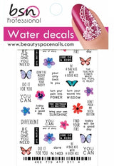 Stickers Adesivi Nail Art Water decals motivi you can