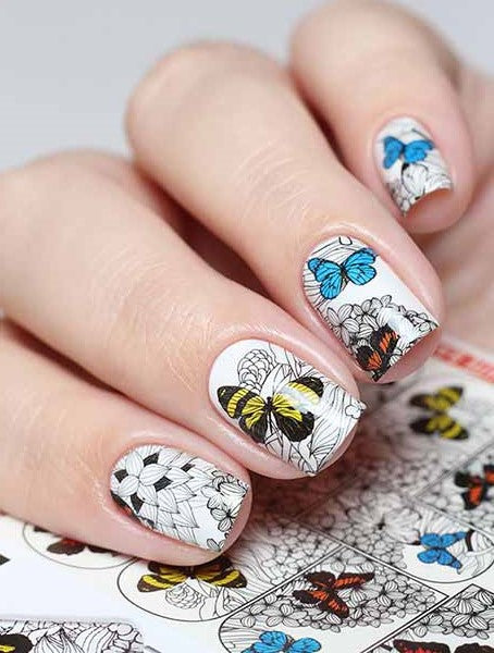 PHOGARY 60 Fogli Adesivi Unghie Decalcomania Trasferimento Dell'acqua, 3D Nail Stickers Floreali - Foto 2