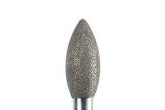 PF-064 - Punta per fresa Diamantata galvanizzata - Grana extrafine-fine - Flame  - Ø 2.3 mm **PF-064**