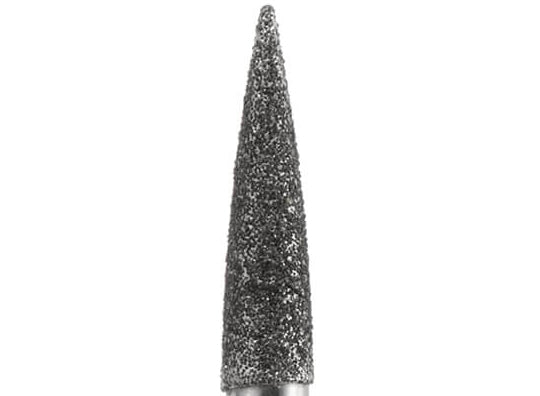 PF-065 - Punta per fresa Diamantata galvanizzata - Grana media - forma cono appuntito - Ø 2.5 mm **PF-065**