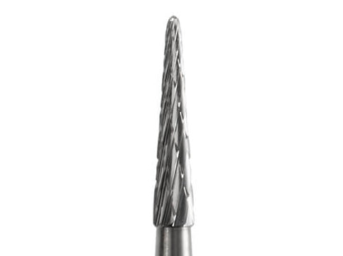 PF-075 - Punta in metallo duro di Tungsteno - Fiammifero piccolo a dentatura trasversale - Grana Media - Ø 1,6 millimetri