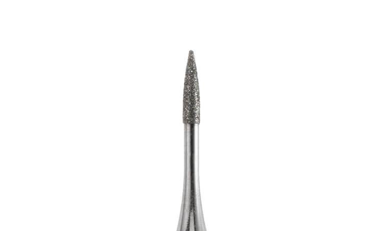 PF-078 - Punta per fresa Diamantata galvanizzata - Ago corto - Grana fine - Ø 1 millimetro