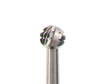 PF-081- Ball Shape cross cut - Punta per fresa in metallo di tungsteno - Punta per trattamento del piede - grana media NEM - Ø 2,3 millimetri