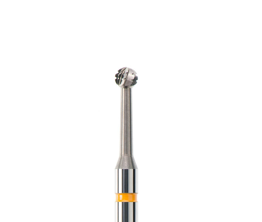 PF-081- Ball Shape cross cut - Punta per fresa in metallo di tungsteno - Punta per trattamento del piede - grana media NEM - Ø 2,3 millimetri