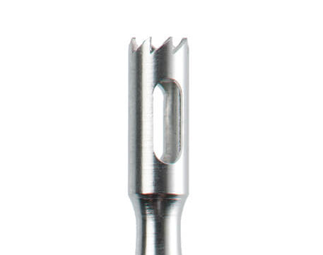 PF-082- Trapanino punta cava - Punta per fresa in metallo di tungsteno - Punta per trattamento del piede - grana media - Ø 2,3 millimetri