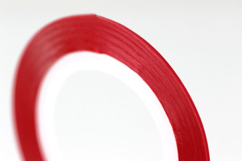 Rosso Opaco - Striping Tape Nail Art - Striscia Nastro Adesivo Colorato