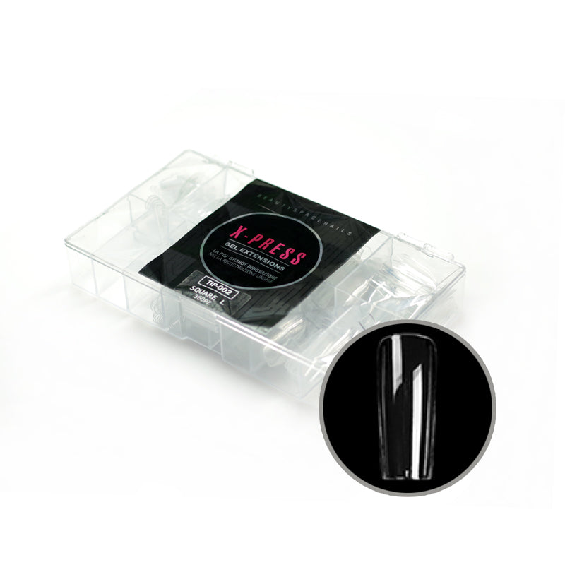 SQUARE L - X-Press Gel Press on nails - Tip Box 360pz
