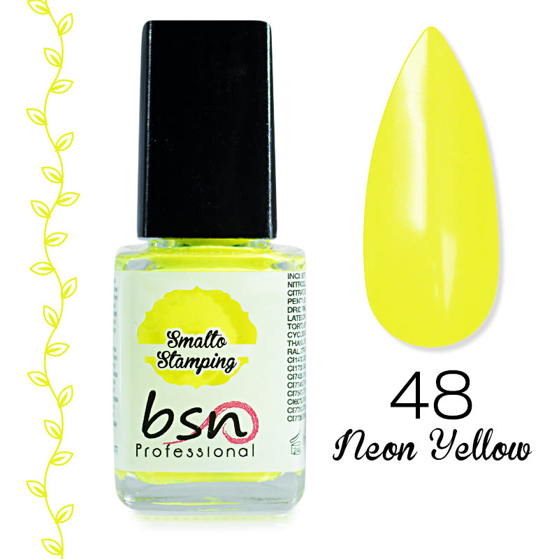 Smalti Colorati per Stamping Pigmentati -  48 Neon Yellow